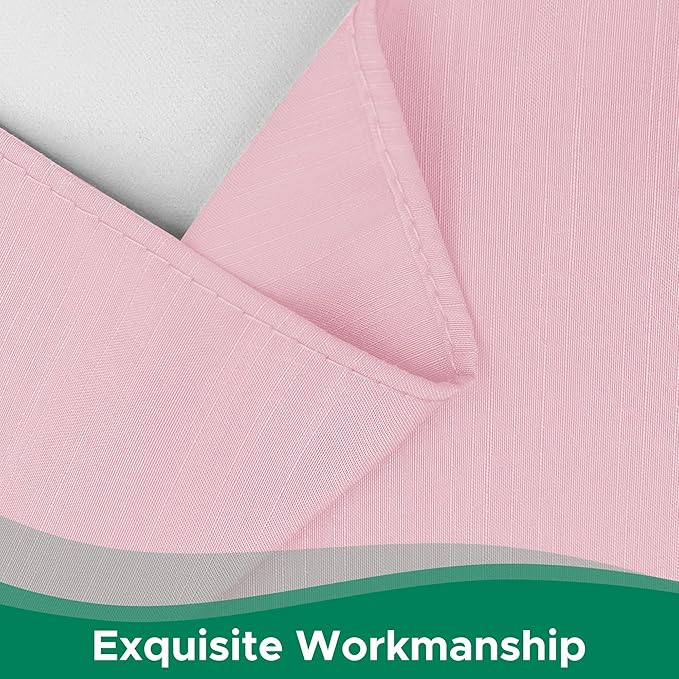 Biscaynebay Wrap Around Bed Skirts for Twin & Twin XL Beds 15" Drop, Pink Adjustable Elastic Dust Ruffles Easy Fit Wrinkle & Fade Resistant Silky Luxurious Fabric Machine Washable