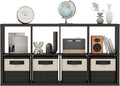 14.6" x 30" x 57.9" Eight Cubes Storage Shelf, Wooden Cube Storage Organizer with 8 Cubbies, 8 Cubbies Shelf for Bedroom, Office, Living Room, Playroom, Dark Brown