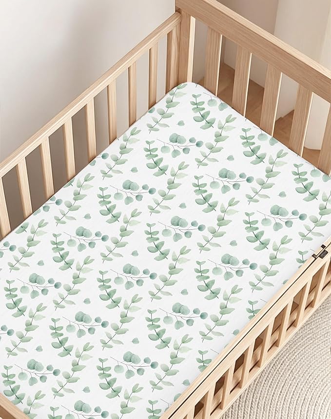 Crib Sheets for Boys and Girls, 2 Pack Fitted Baby Sheets for Standard Toddler Mattress 28" x 52", Soft Breathable Jersey Knit Baby Bedding (Dreamy Swans)