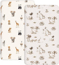 Crib Sheets for Boys and Girls, 2 Pack Fitted Baby Sheets for Standard Toddler Mattress 28" x 52", Soft Breathable Jersey Knit Baby Bedding (Safari Dreams)