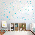 Constellation Wall Decals Stars Stickers for Nursery, Boys Bedroom, Kids Room - Vinyl Decor Y85 (Sky Blue)