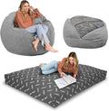 CordaRoy's Chenille Bean Bag-Convertible Bean Bag Chair-Machine-Washable Chenille Fabric Cover-for Basement,Living Room,Game Room,Dorm & More - Full Size - Charcoal | Made in The USA