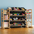 SpaceAid Toy Storage Organizer with 6 Shelves and 12 Bins, Toy Organizers Storage Bookshelf, Kids Bin Shelf Toys Box Bookcase for Bedroom Playroom Organization Room Decor, True Black