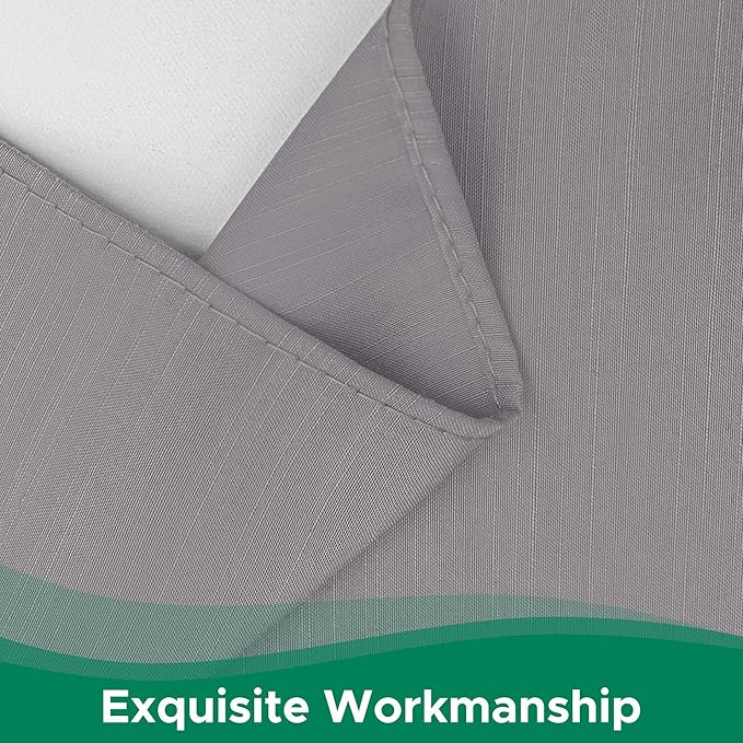 Biscaynebay Wrap Around Bed Skirts for Full & Full XL Beds 22" Long Drop, Silver Grey Adjustable Elastic Dust Ruffles Easy Fit Wrinkle Resistant Silky Luxurious Fabric Machine Washable