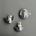 XGZY 3-Piece Astronaut Wall Decoration: Space Theme Outer Space Kindergarten 3D Wall Decoration for Boys Room Decor