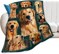 Golden Retriever Blanket - Cute Dog Gifts and Decor for Girls, Women, Kids, Adults - Soft Warm Cozy Fleece Throw for Couch, Sofa, Bed - 80"x60"