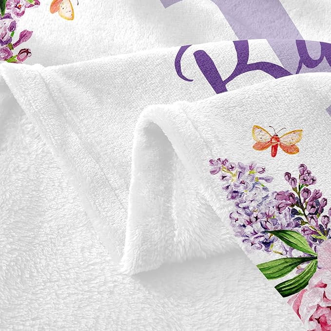 Ships Next Day, Personalized Baby Blankets, Custom Baby Blanket with Name for Girls,Gift for Chrismas Birthday Memorial Day, Customized Flannel Blanket for Kids Adults 40"X50"