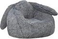 Bean Bag Chair for Adults Kids Giant Fluffy Plush Bean Bag Sofa with Filler Faux Fur Rabbit Shaped Beanbag Chairs Comfy Accent Floor Couch for Gaming, Reading in Bedroom, Living Room, Dorm