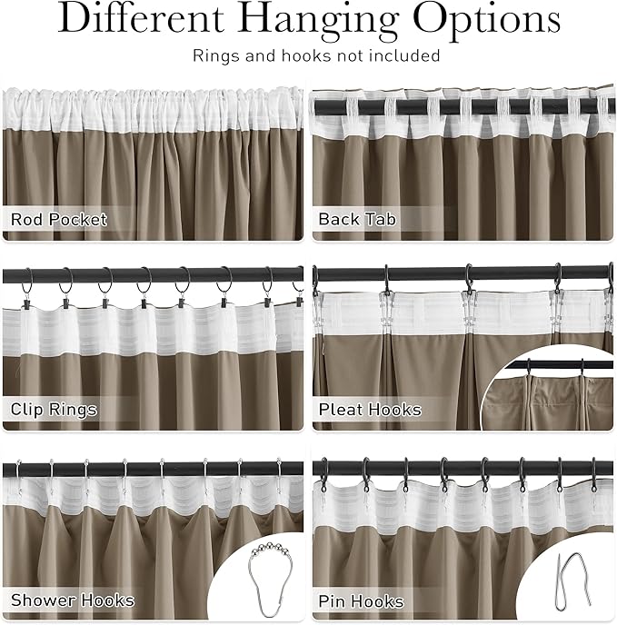 StangH Velvet Curtains for Sliding Door Extra Wide Camel Beige Privacy Thermal Insulated Window Drapes Back Tab Heavy Room Dividers for Living Dining Room, W62 x L84, 2 Panels