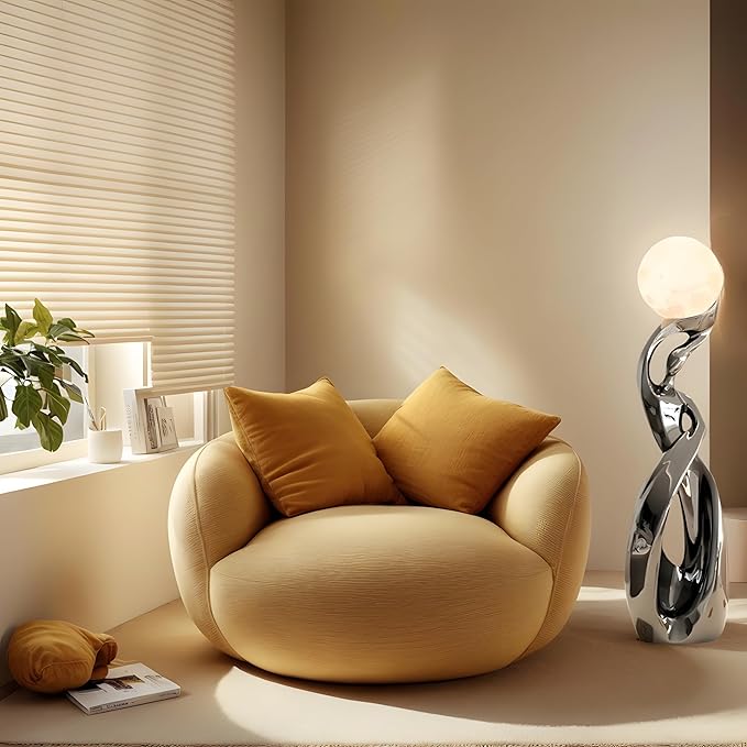 Bofea-Smoky Color Floor Lights,3D Moon Lamp with 9.44 Inch Resin Base,Mood Lighting with Touch Control Brightness for Home Decor, Bedroom Lighting