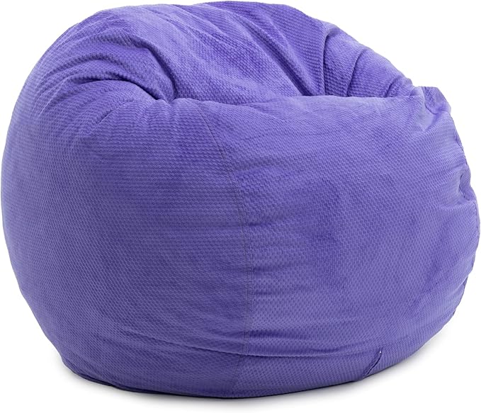 CordaRoy's Chenille Bean Bag-Convertible Bean Bag Chair-Machine-Washable Chenille Fabric Cover-for Basement,Living Room,Game Room,Dorm & More - Full Size - Very Peri Purple | Made in The USA