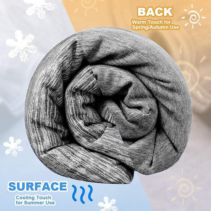 LUXEAR Cooling Blanket Japanese Q-Max >0.5 Technology Keep Cool in Hot Summer, King Size Blanket for Adults, Children, Babies, Mica Nylon and PE Cool Fabric Breathable Comfortable-Black