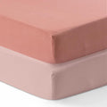 Dreamology Jersey Crib Sheets,2 Pack,Soft,Standard Crib Sheets,100% Cotton Crib Sheet,for Boy,Girl, Baby Mattress Sheets and Toddler Bed Sheets, 28x52 Crib Mattress Sheets | Rose,Dusty Pink