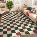 LIVEBOX 8x10 Christmas Area Rugs for Living Room Clearance, Checkered Non-Slip Washable Rugs, Farmhouse Neutral Classic Pattern Boys Area Rug for Bedroom, Carpet for Dining Room(Christmas,8'x10')