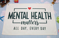 Mental Health Inspirational Rectangular Banner Flag Pennant Wall Art Decor Gift for Boy Girl Kids,Classroom Therapy Office Homeschool Reading Room Decor-Mental Health Matters-Birthday Christmas Gift
