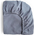 mushie Extra Soft Muslin Fitted Crib Sheet | 192 Thread Count | 28"x 52" (Tradewinds)