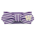 Creative Knitwear Washington Huskies Infant Girls Purple/White Striped Hair Knot Headband Embroidered Logo - Size Newborn - 4T