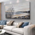 Yuaxker Ocean Art Wall Decor Grey and Gold Ocean Wall Art Large Modern Prints Trendy Canvas Painting for Living Room, Bedroom, Dining Room Office Home Decor 30x60 inch
