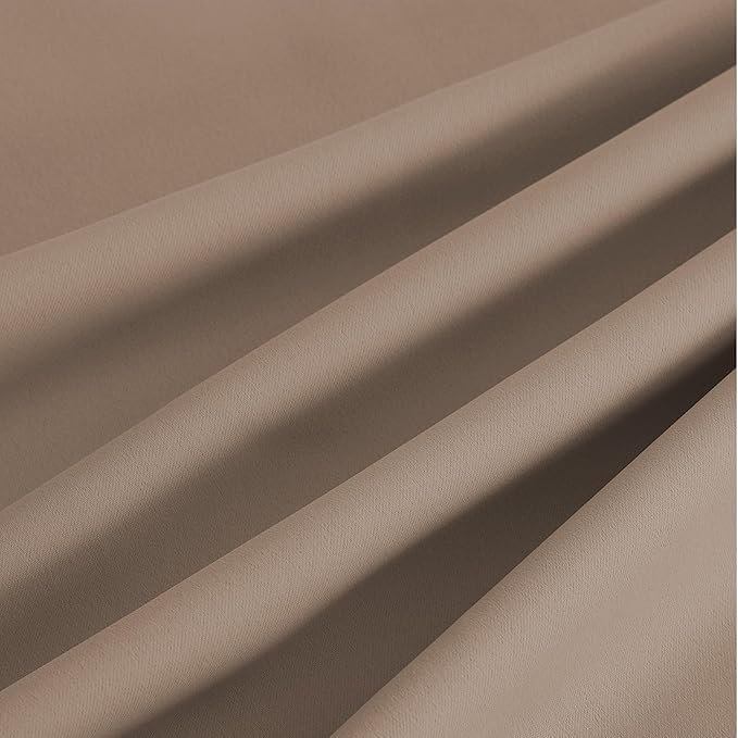 NICETOWN Blackout Thermal Grommet Drapes, Energy Saving Window Treatments for Living Room, Patio, Laundry, Closet, Boys Room - Heavy Duty, 2 Panels, W52 x L84, Cappuccino
