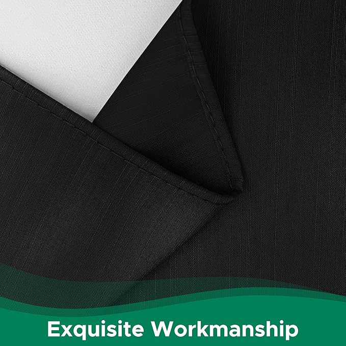 Biscaynebay Wrap Around Bed Skirts for Twin & Twin XL Beds Short Drop of 12", Black Adjustable Elastic Dust Ruffles Easy Fit Wrinkle Resistant Silky Luxurious Fabric Machine Washable
