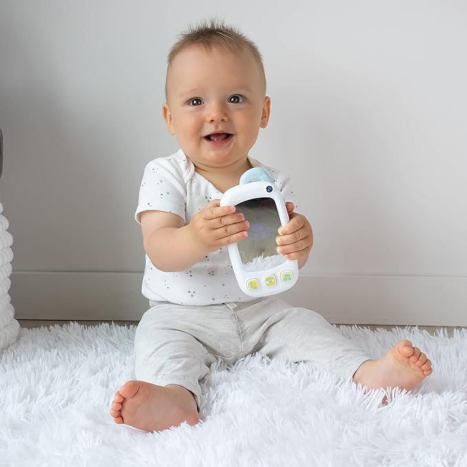 Baby Selfie Toy Phone with Easy-Press Buttons & Light-up Mirror - 9+ Month Old Baby Phone - Musical Toys for Tummy Time