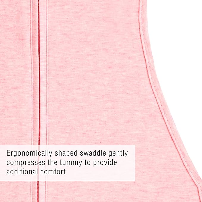 Woombie Original Nursery Swaddling Blanket - for Babies (Heathered Pink, 14-19 Pound), 3-6 Months