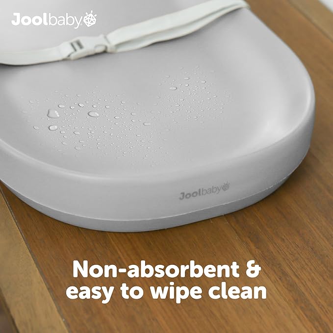 Jool Baby Waterproof Baby Changing Pad - Easy to Clean, Lightweight & Portable - Large Foam Cushion for Comfort (Gray)