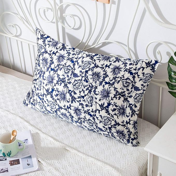 SLPBABY Silk Pillowcase for Hair and Skin with Hidden Zipper Print (Queen, Pattern13)