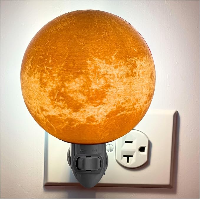 Moon Night Lights | Night Lamp LED Light | 3D Solar System NightLight, Planet Home Décor, Space Nursery, Kids Room, Space Gift, Birthday Gifts, Bedroom Decorations (Venus, 5 Inch)