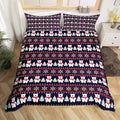 Christmas Bedding Set for Kids Boys Girls Polar Bear Christmas Tree Comforter Cover Set Exotic Ethnic Xmas Theme Duvet Cover Bedroom Decor Snowflake Bedspread Cover Twin Size Bedding Collection 2Pcs
