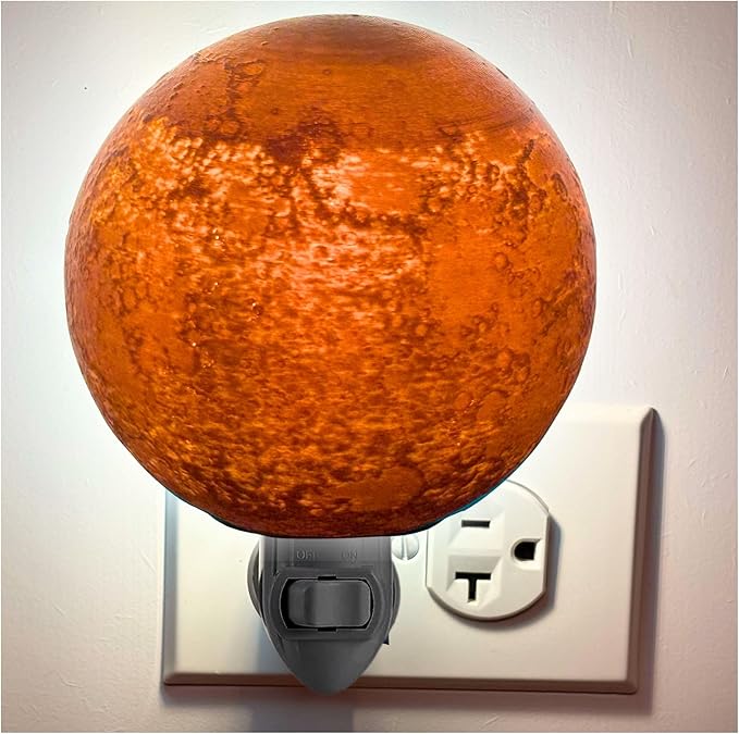 Moon Night Lights | Night Lamp LED Light | 3D Solar System NightLight, Planet Home Décor, Space Nursery, Kids Room, Space Gift, Birthday Gifts, Bedroom Decorations (Mercury, 5 Inch)