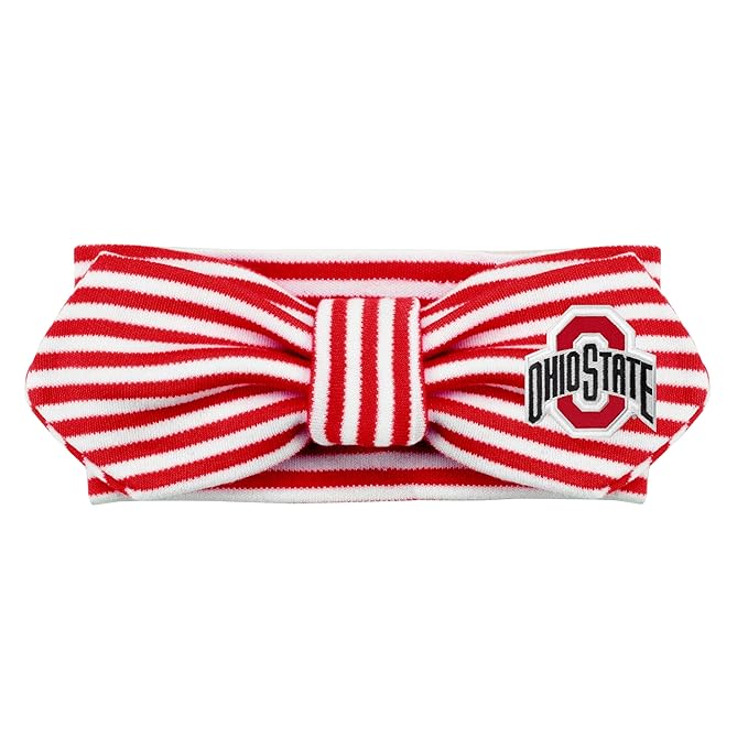 Creative Knitwear Ohio State University Buckeye Striped Hair Knot