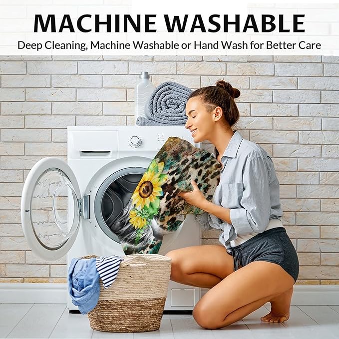 Highland Cow Blanket Gifts - 40x30 Inches Cute Throw Blanket for Women, Girls Dark Soft Fuzzy Blankets Lap, Chair