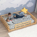 Ocodile Full Size Montessori Floor Bed for Kids - Strong Slatted Bed Frame with Full Rails - Ideal for Little Girls and Boys - Varnished