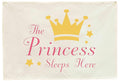 the Princess Sleeps Here-Rectangular Banner Flag Poster Wall Decor for Baby Girl Kids Teen-Nursery Above Crib Bedroom Door Wall Sign Decorations-Girl Present-Birthday Baby,Shower Christmas Gift