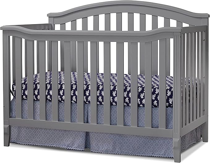 SORELLE FURNITURE Berkley Crib, Classic 4-in-1 Convertible Crib, Made of Wood, Non-Toxic Finish, Wooden Baby Bed, Toddler Bed, Child’s Daybed and Full-Size Bed, Nursery Furniture - Espresso