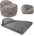 CordaRoy's NEST Gaming Bean Bag Chair-Convertible Bean Bag Chair -Washable Chenille Cover with Pockets for Remote,Controllers-for Living Room,Basement-Full Size-Charcoal|Made in The USA