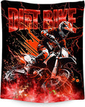 Boys Blanket Dirt Bike Blankets Gifts for Kids Son Grandson, 60"x80" Warm Lightweight Flannel Throw for Bed Living Room