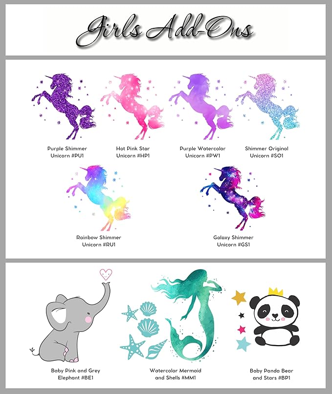 Decor Designs Decals Fancy Girls Personalized Custom Name Vinyl Wall Art Decal Sticker, Nursery Bedroom Baby Decor, Multiple Font and Color, (Multiple Size Choices) (Single Name, Without Initial)