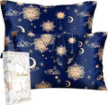 Silk Pillowcase 2 Pack - Pillow Cases 20" x 36" King Size Set of 2 for Hair and Skin Smooth Soft Breathable with Hidden Zipper Cooling Pillow Covers for Sleeping, Sun Moon Sign