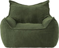 Giant Bean Bag Chair Sofa for Adults Teens, Comfy Corduroy Large Bean Bag Chairs with Armrests for Bedroom Living Room, Adult BeanBag Lazy Sofa Couch Chairs with Filler Included