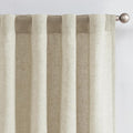 jinchan Oat Lined Linen Blend Curtain for Living Room 96 Inch Length 2 Panels Curtains for Sliding Glass Doors, 50 Inch Wide Drapes with Rod Pocket Back Tab(50W x 96L, Oat)