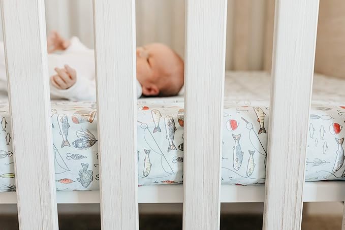 Copper Pearl Premium Knit Baby Crib Sheets for Standard Mattresses, Breathable and Soft, Trout