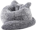 Bean Bag Chair for Adults Teens Giant Faux Fur Bean Bag Chairs with Filler Fluffy Plush Cat Shaped Beanbag Couch Comfy Accent Floor Sofa for Gaming, Reading in Living Room, Bedroom, Dorm