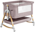 HARPPA Cuddly Bassinet, 3 in 1 Baby Bassinet, Rocking Bedside Bassinet with Wheels, 5 Height Adjustable, Includes Mosquito Net, Mattress, Anchor Strap