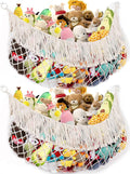 Extra Large Stuffed Animal Hammock - Cream 2PACK, Stuffed Animal Storage, Stuffed Animal Holder Net, Toy Hammock Large, Toy Storage Organizer