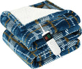 Electric Blanket Heated Throw, Soft Flannel 50"x60" Plaid Heating Blanket with 8 Hours Auto Off 10 Fast Heating Levels Machine Washable Sherpa Heated Blanket with Overheating Protection