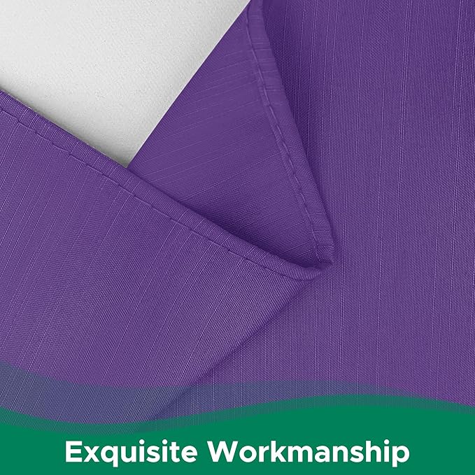 Biscaynebay Wrap Around Bed Skirts for Twin & Twin XL Beds 15" Drop, Purple Adjustable Elastic Dust Ruffles Easy Fit Wrinkle & Fade Resistant Silky Luxurious Fabric Machine Washable