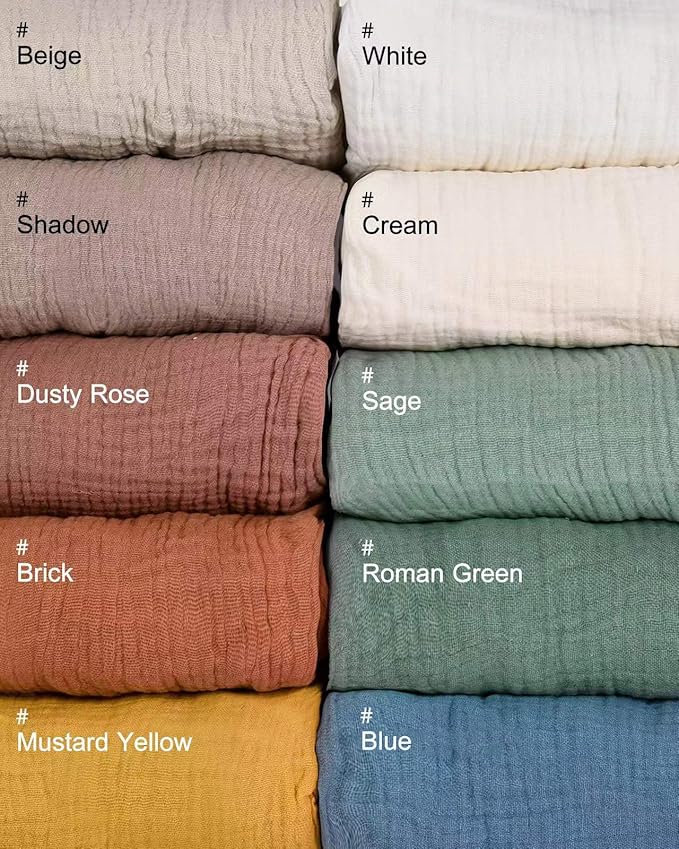 Crib Sheets for Baby Boy Girl 2 Pack, Fitted Crib Mattress Sheet 28" x 52", Muslin Toddler Bedding with Neutral Style, Nursery Bedding Essentials (Beige & Pale Yellow)