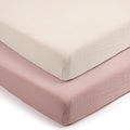lulumoon Fitted Pack and Play Sheets: Soft Muslin Cotton for UPPAbaby Playard Mattress - Neutral Colors for Boys and Girls